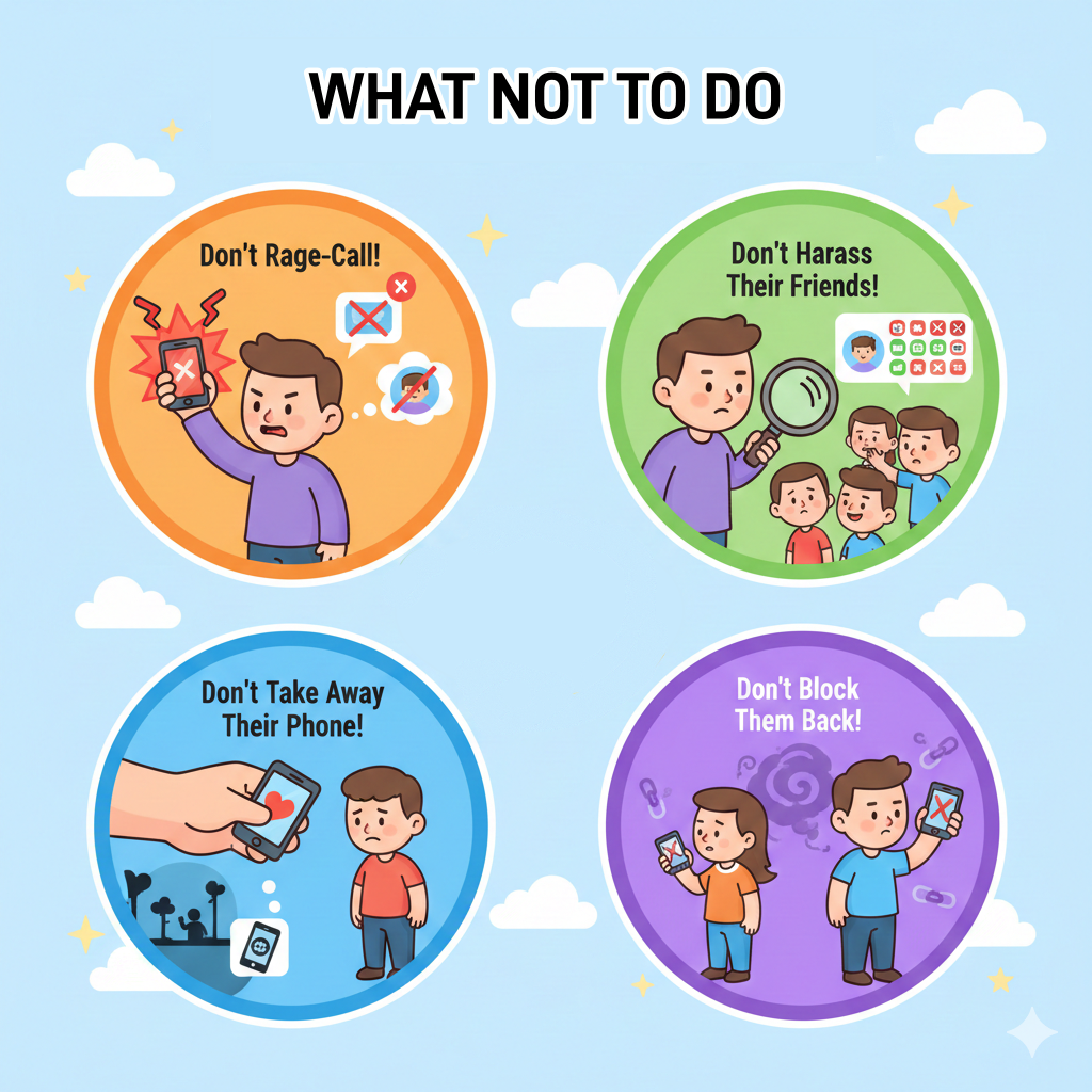 what not to do if your child blocks you